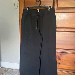 EUC Lululemon Scuba Wide Leg Sweats Size Large 34" Black